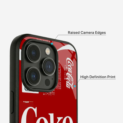 Retro Cola Glass Case - iPhone