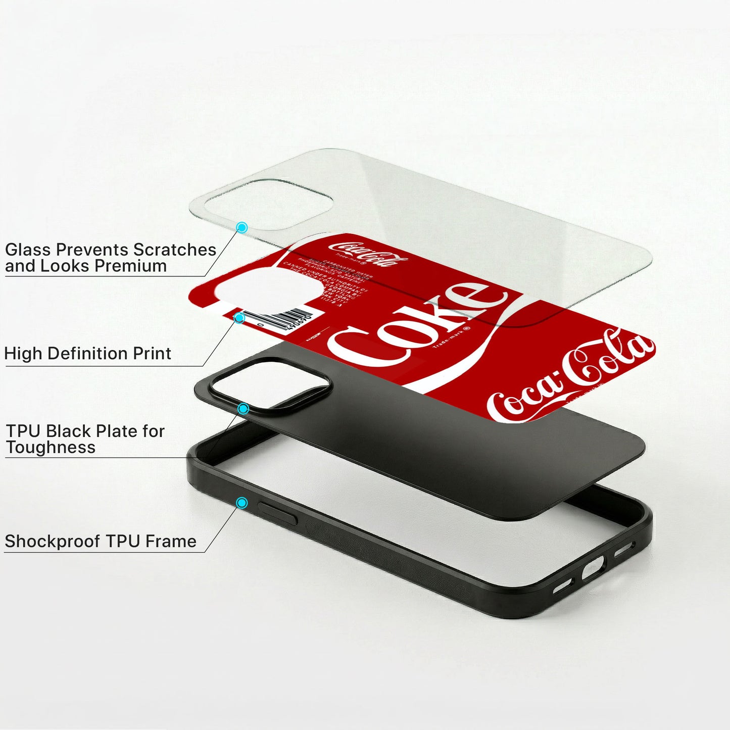 Retro Cola Glass Case - iPhone