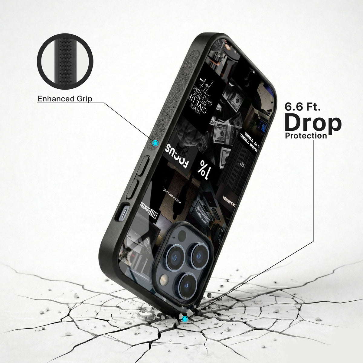 Rich Thoughts Glass Case - iPhone