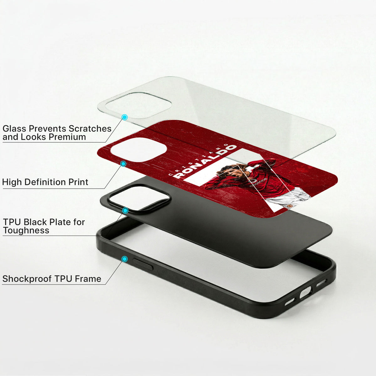 Ronaldo Legacy Glass Case - iPhone
