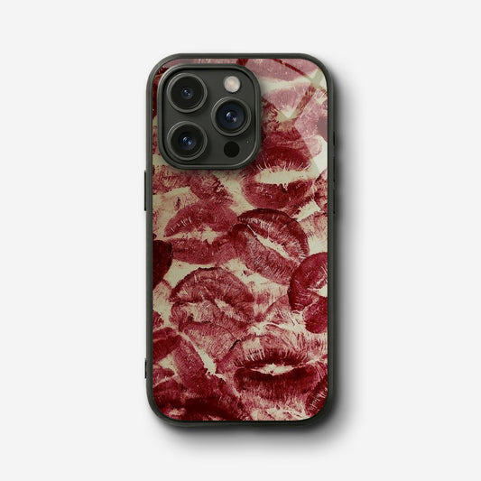 Rosy Kisses Glass Case - iPhone