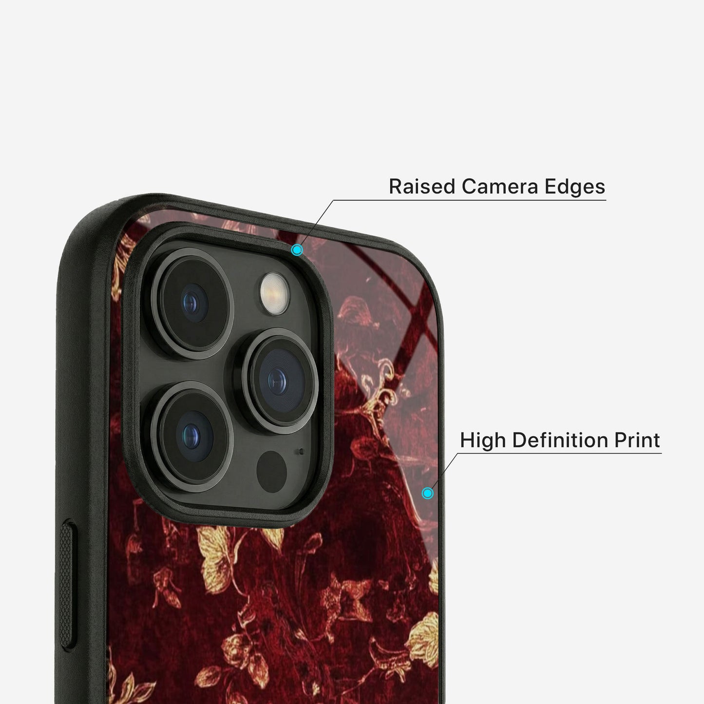 Royal Petals Glass Case - iPhone