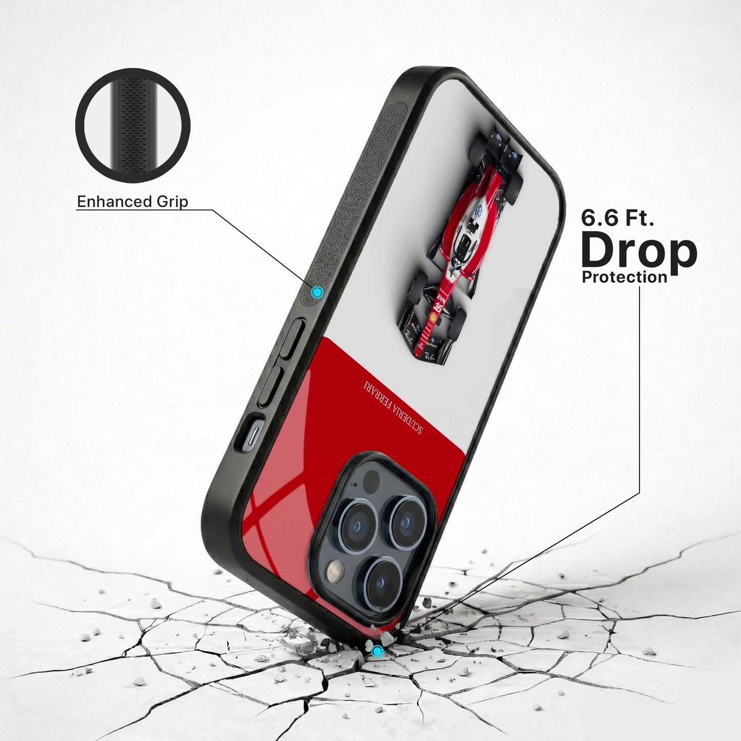 Scuderia Line Glass Case - iPhone