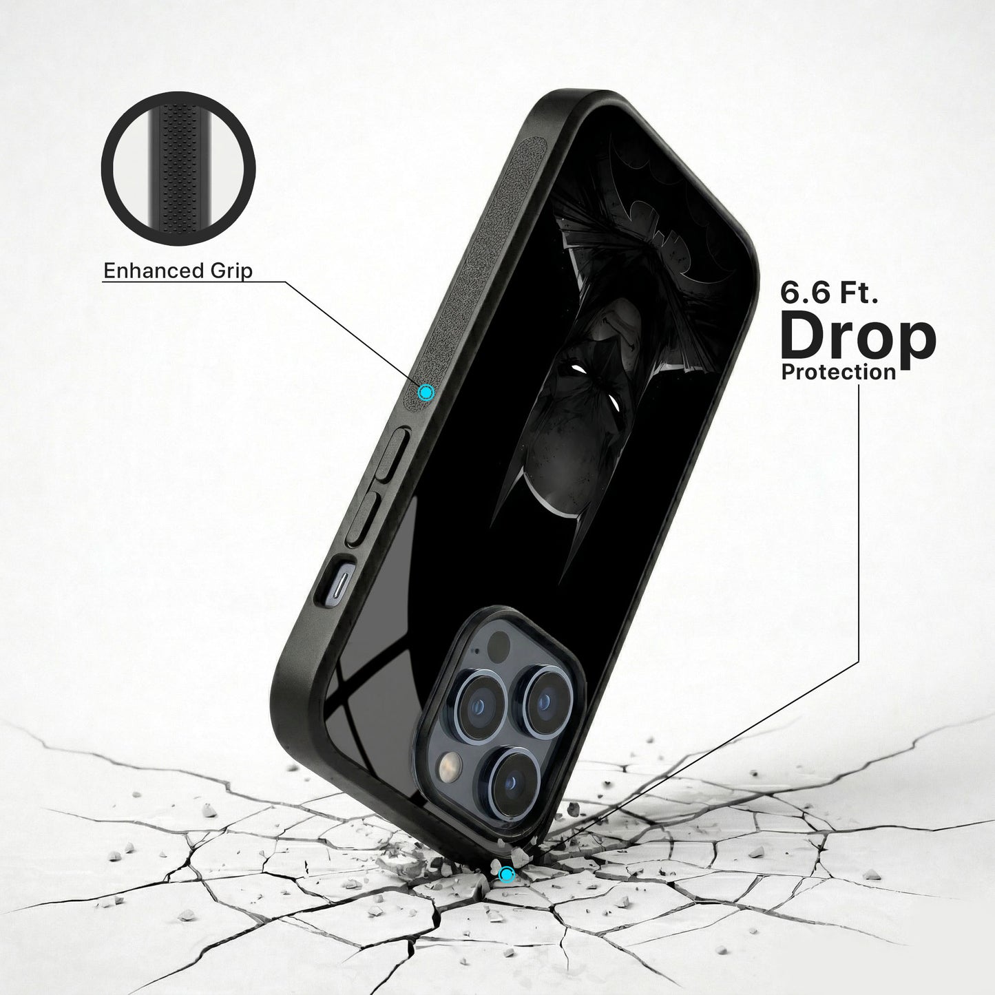 Shadow Bat Glass Case - iPhone