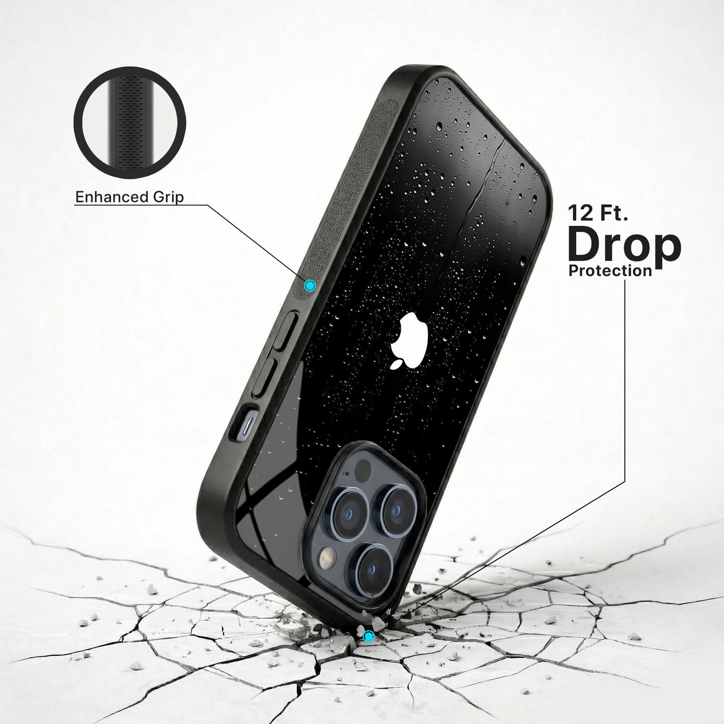 Shadow Drop Glass Case - iPhone