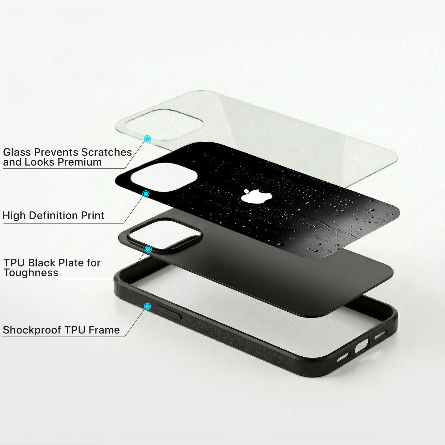 Shadow Drop Glass Case - iPhone