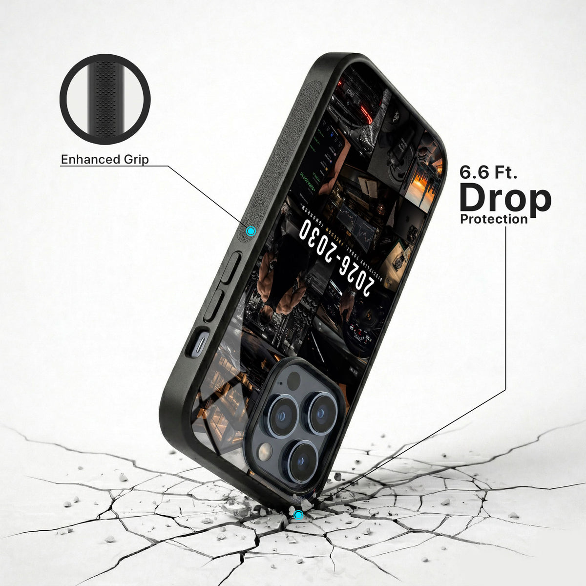 Silent Hustle Glass Case - iPhone