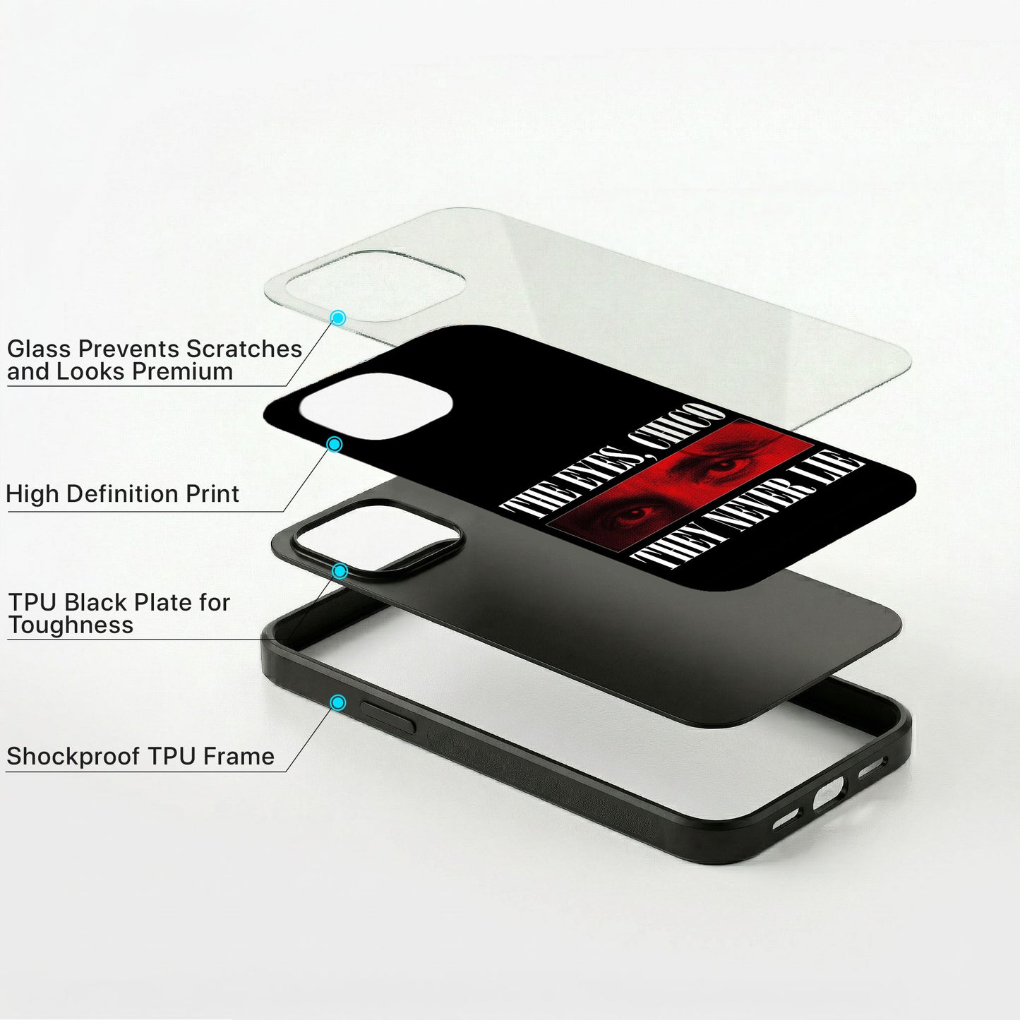 Silent Observer Glass Case - iPhone