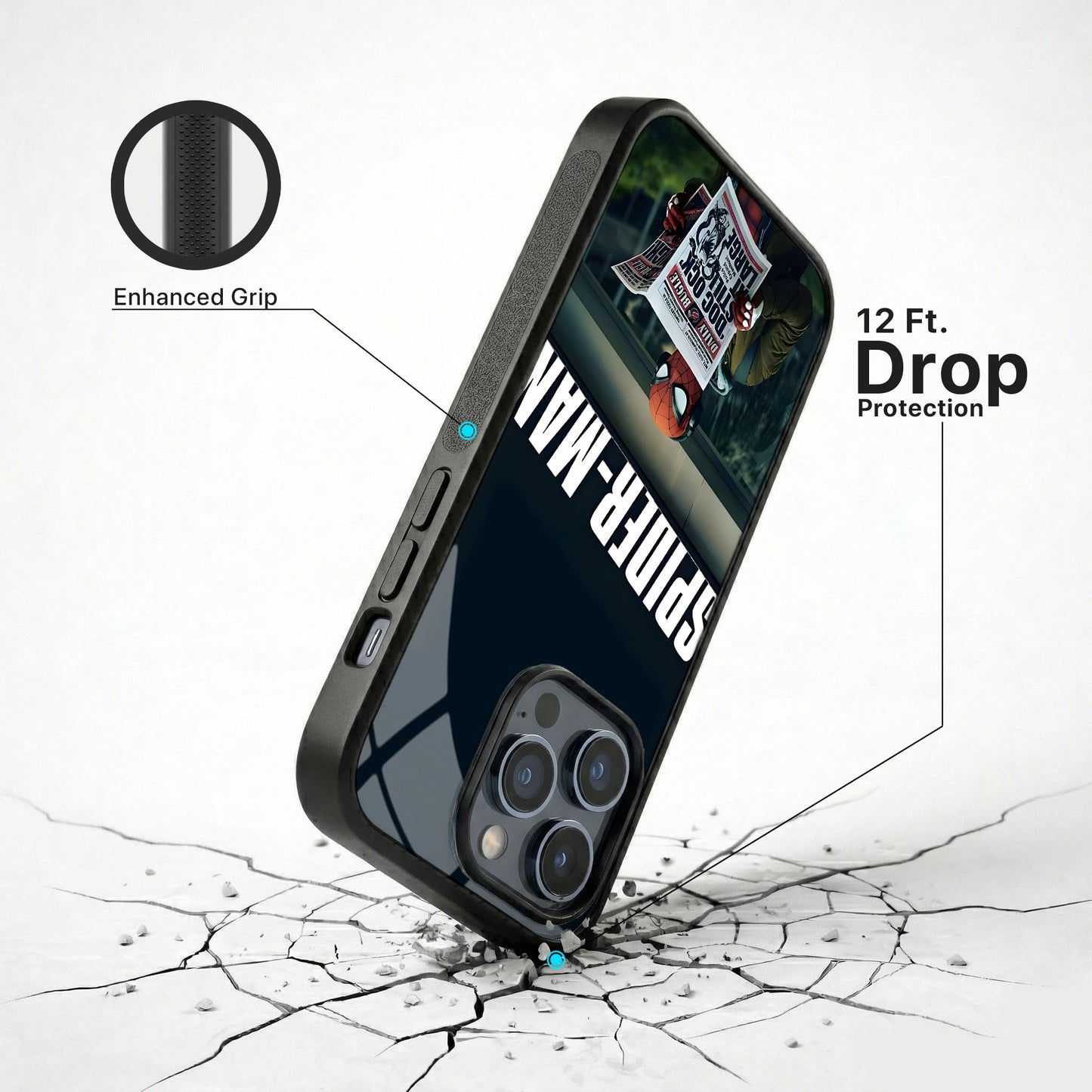 Spider Man Glass Case - iPhone