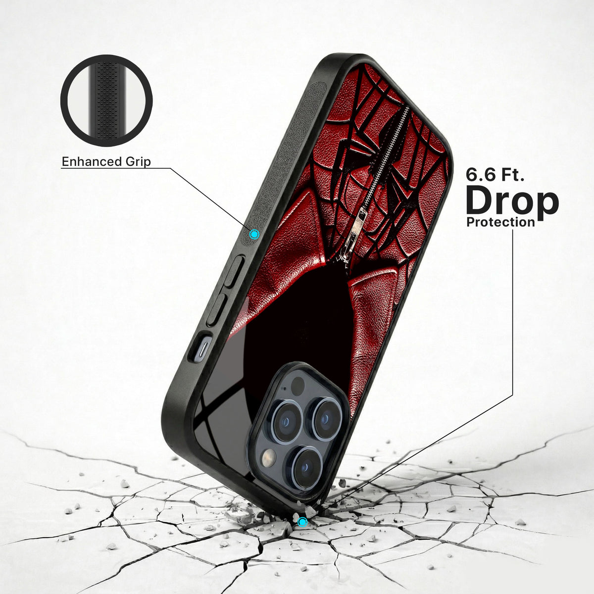 Spider Collar Glass Case - iPhone