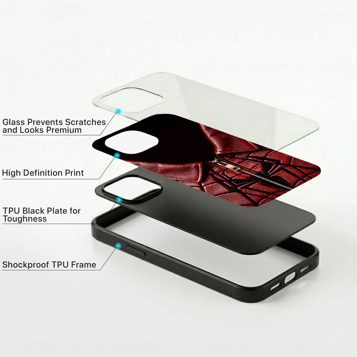 Spider Collar Glass Case - iPhone