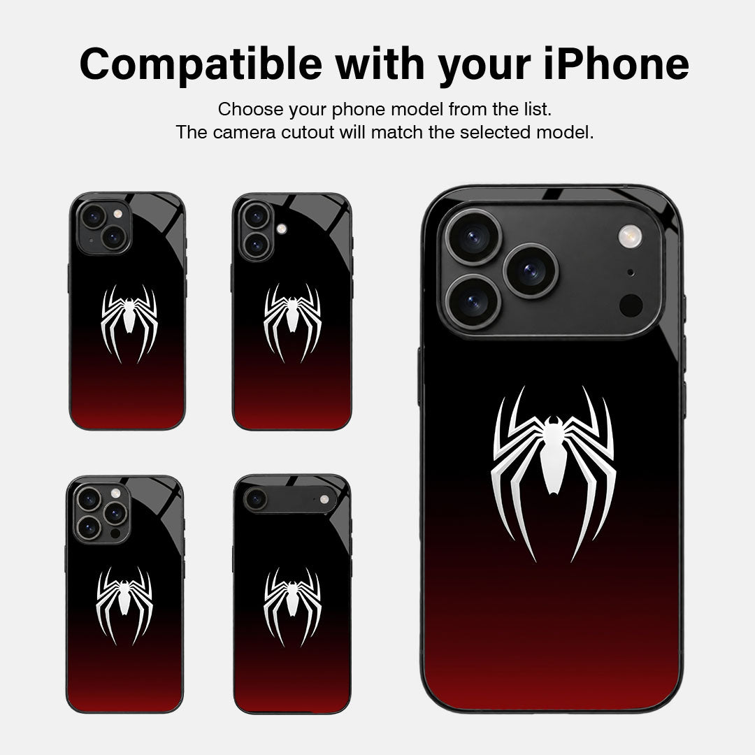 Spider Icon Glass Case - iPhone