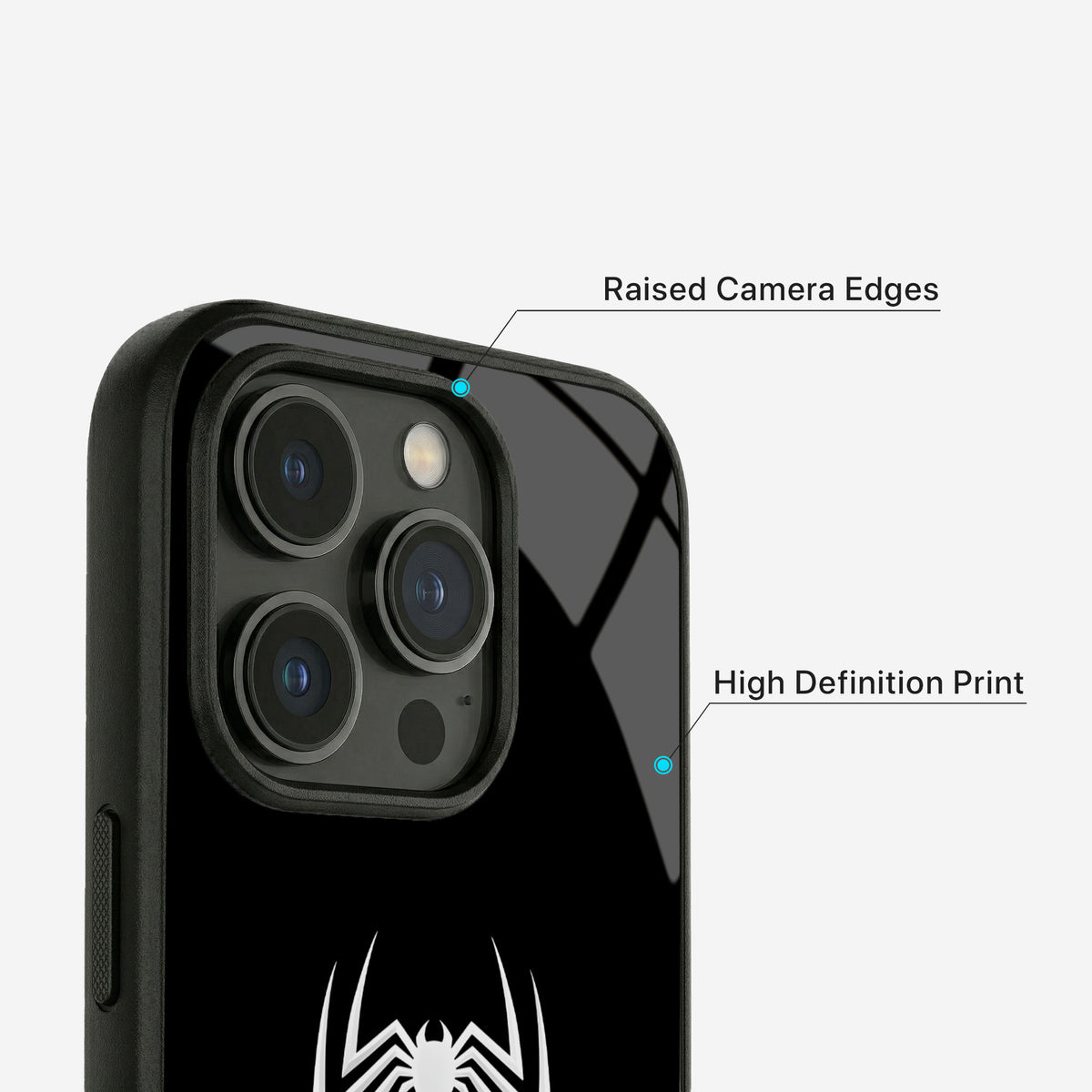 Spider Icon Glass Case - iPhone