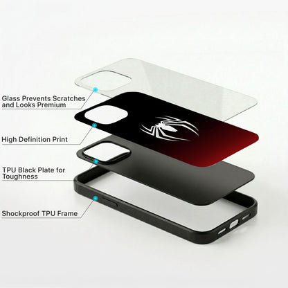 Spider Icon Glass Case - iPhone