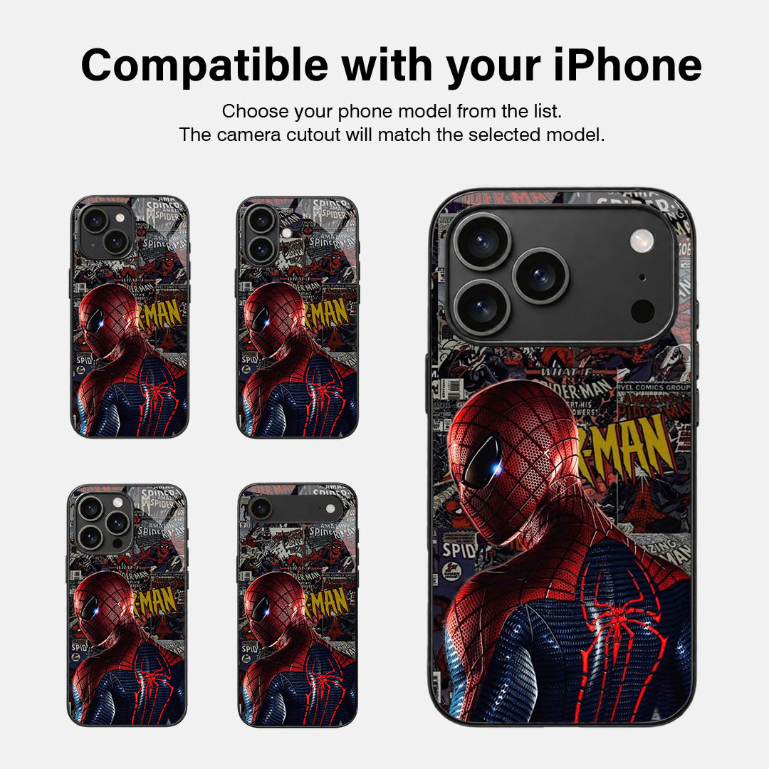 Spiderman Art Glass Case - iPhone