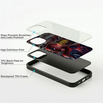 Spiderman Art Glass Case - iPhone