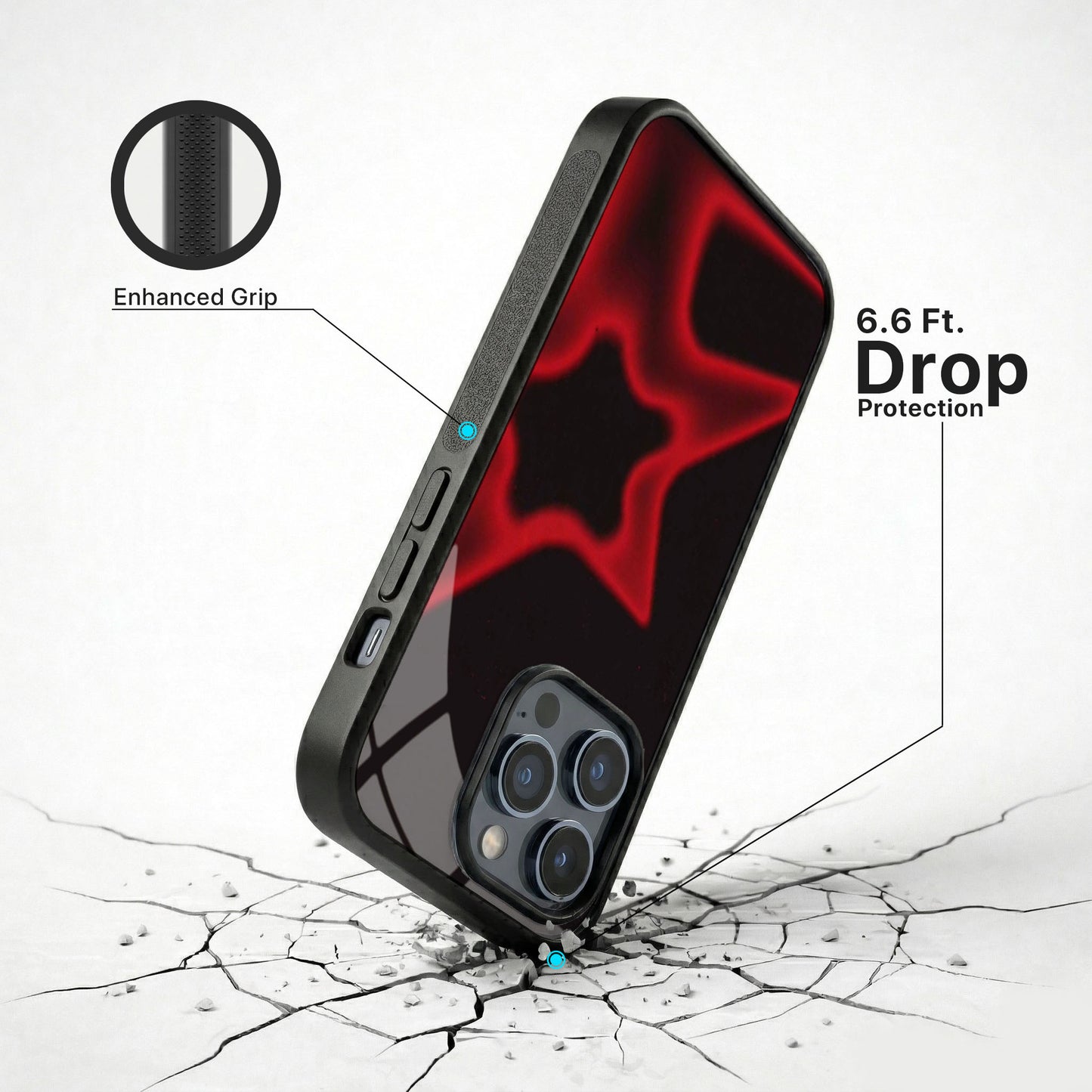 Star Glow Glass Case - iPhone