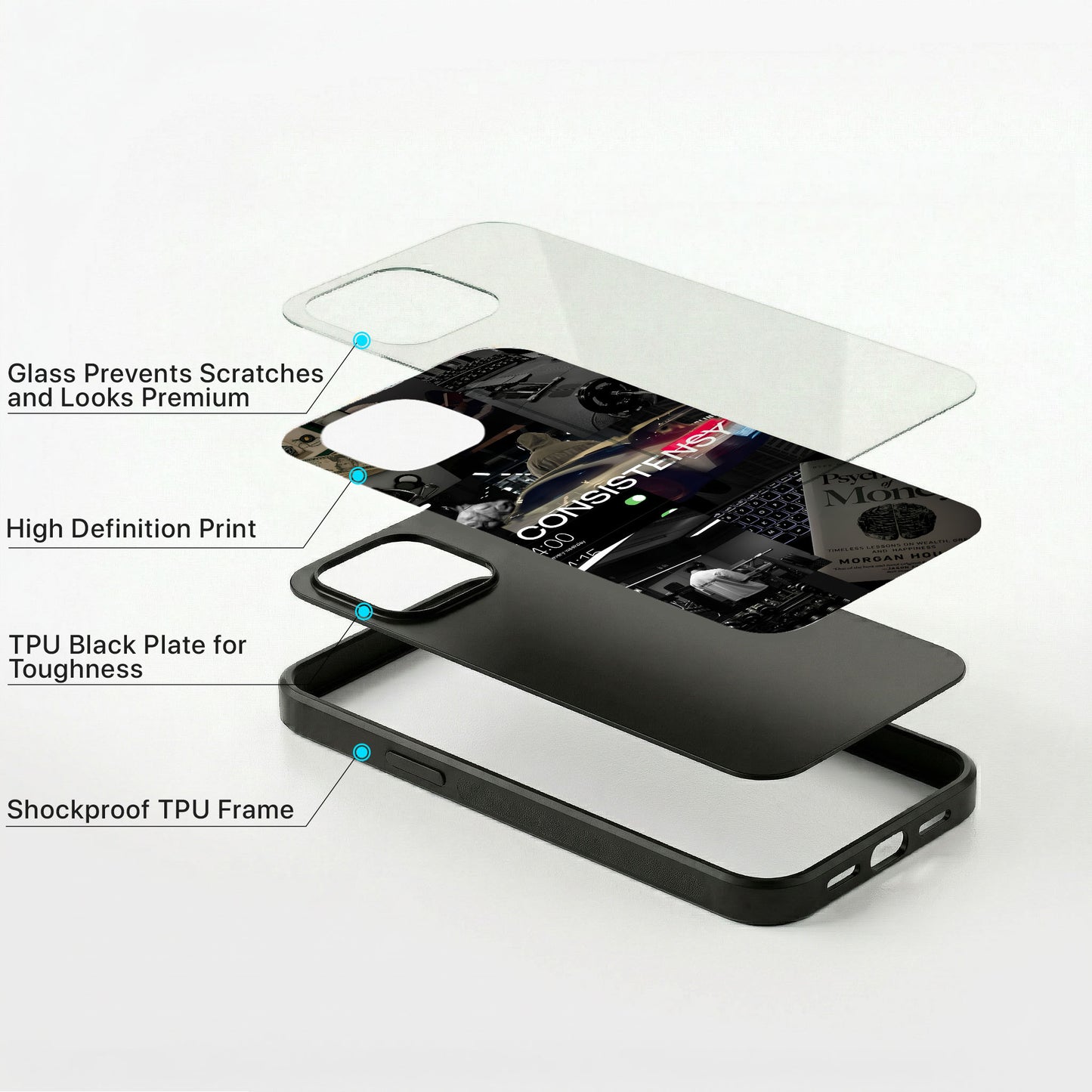 Stay Consistent Glass Case - iPhone