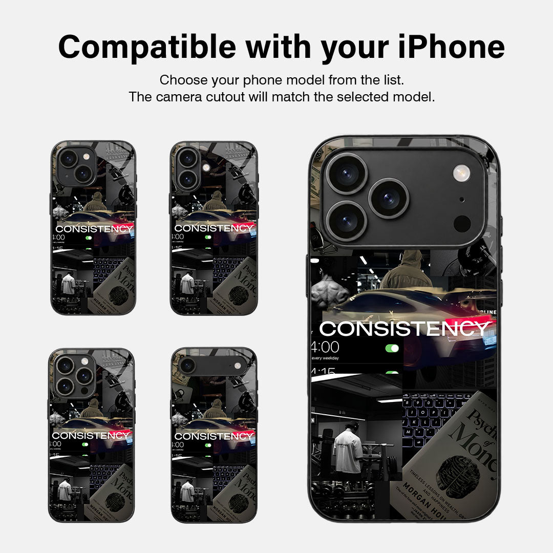 Stay Consistent Glass Case - iPhone
