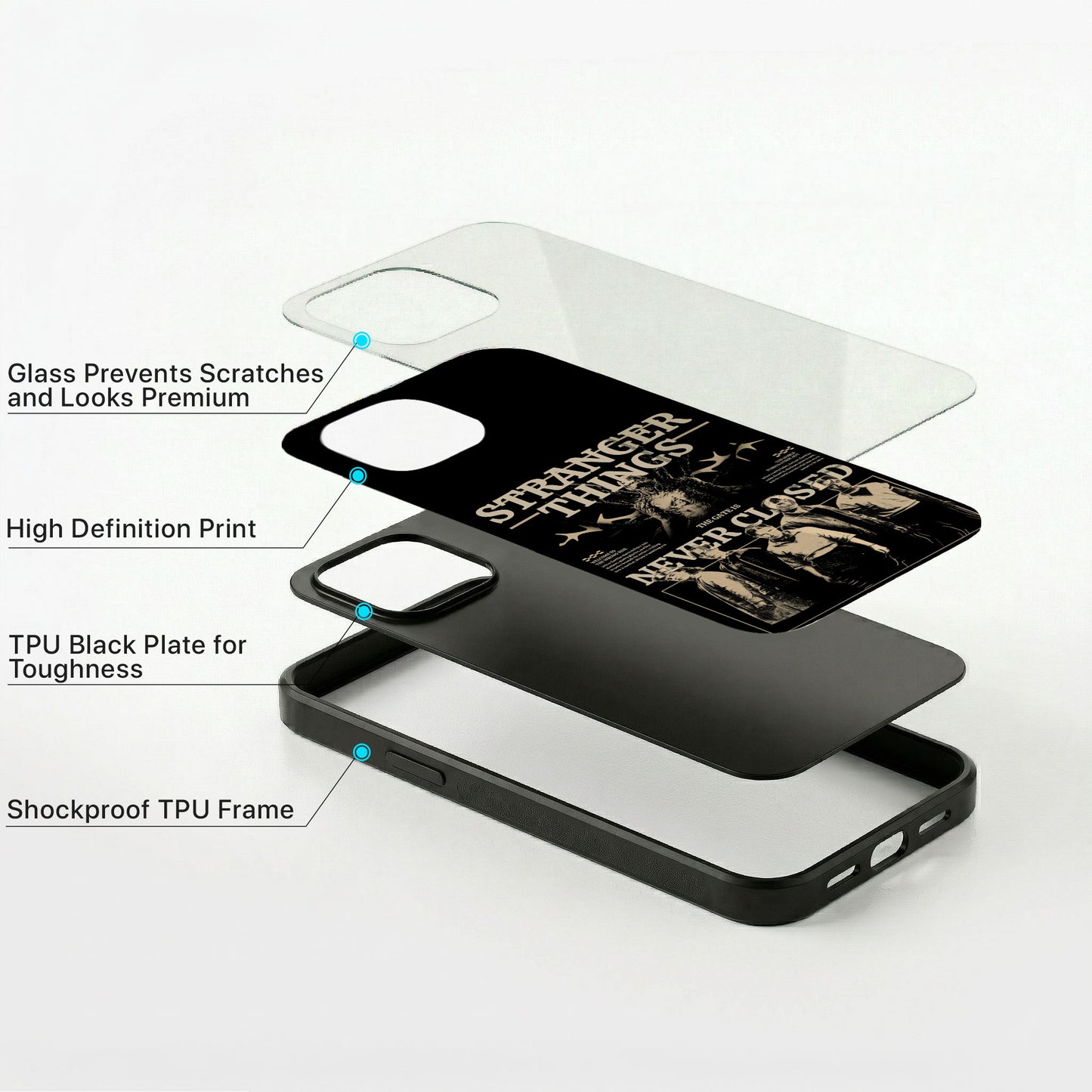 Stranger Things Glass Case - iPhone