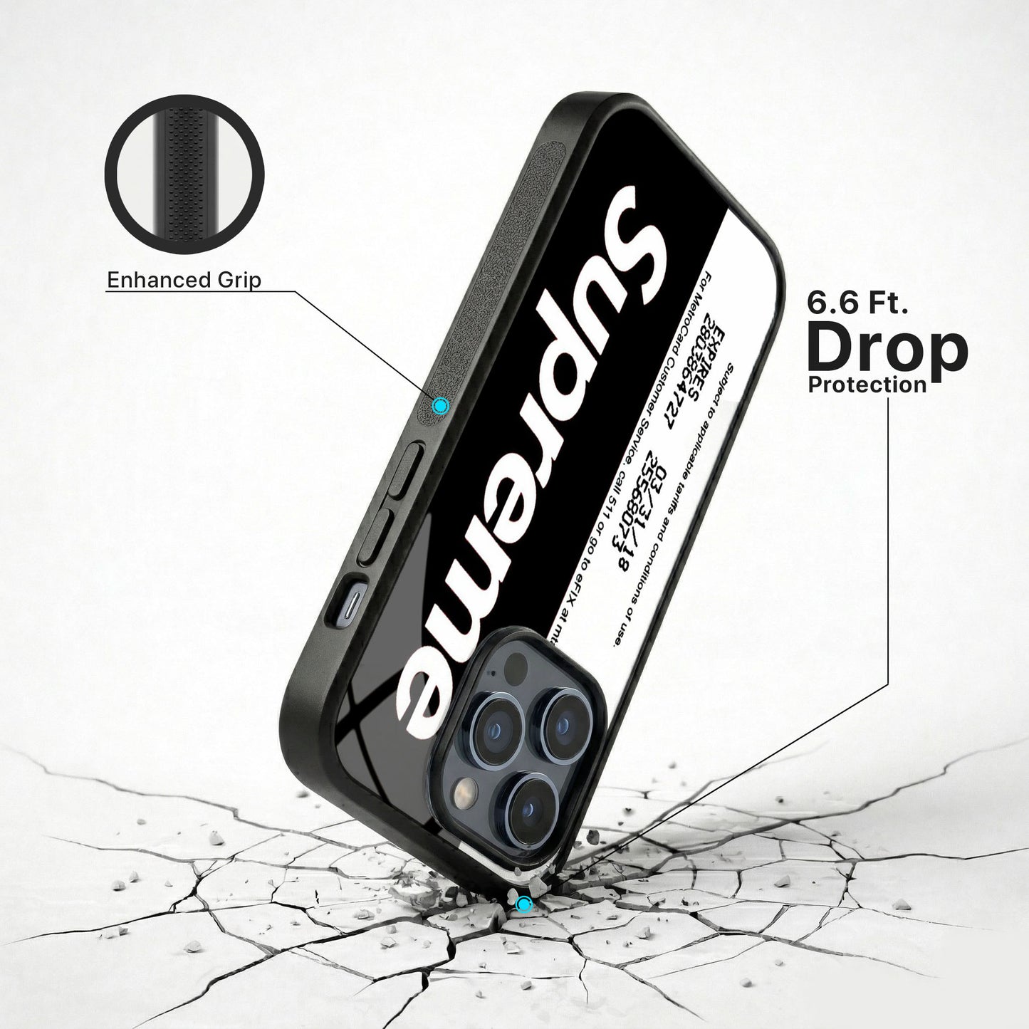 Supreme Card Glass Case - iPhone