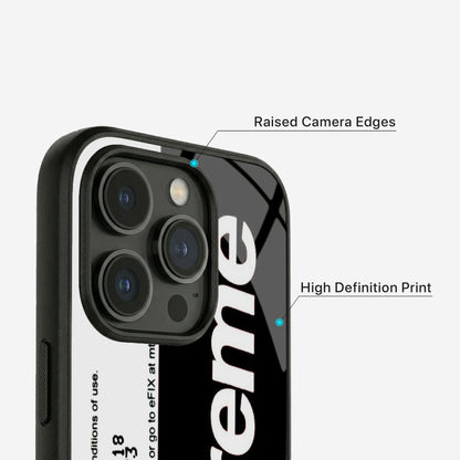 Supreme Card Glass Case - iPhone