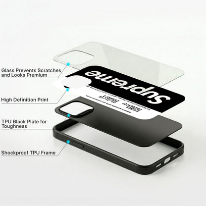Supreme Card Glass Case - iPhone