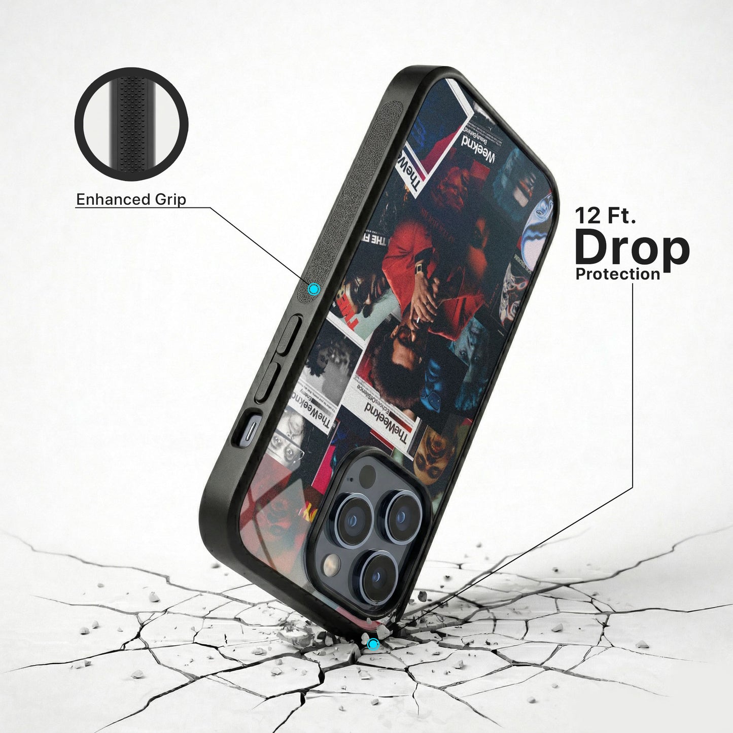TheWeeknd Artwork Glass Case - iPhone