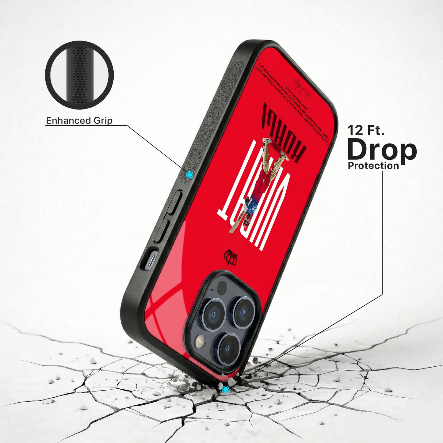 Virat Legacy Glass Case - iPhone