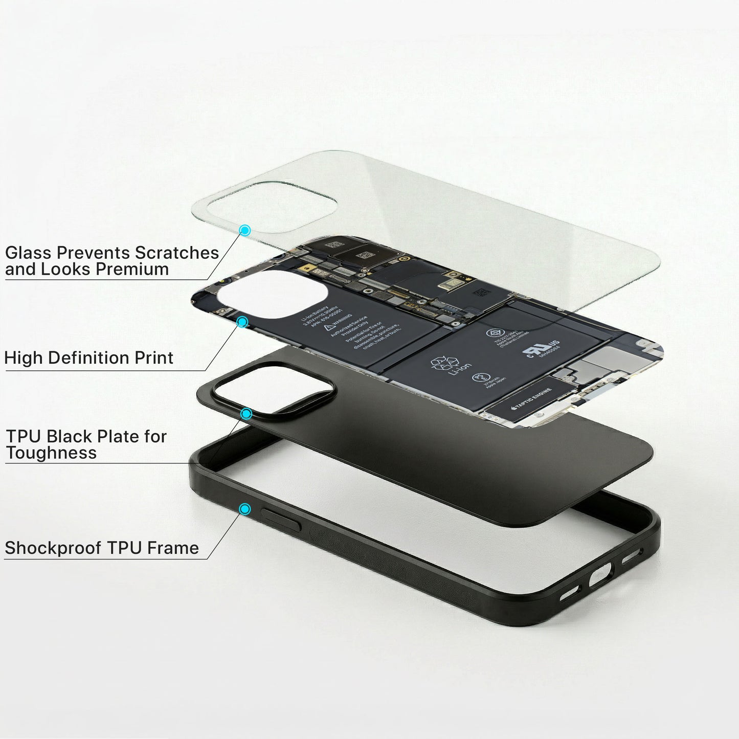 Circuit Board Glass Case - iPhone