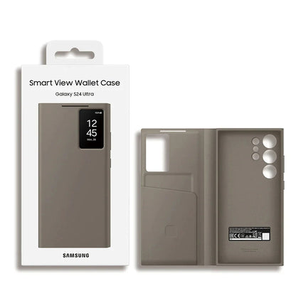 Galaxy S24 Ultra Smart View Wallet Flip Case (No App Required)
