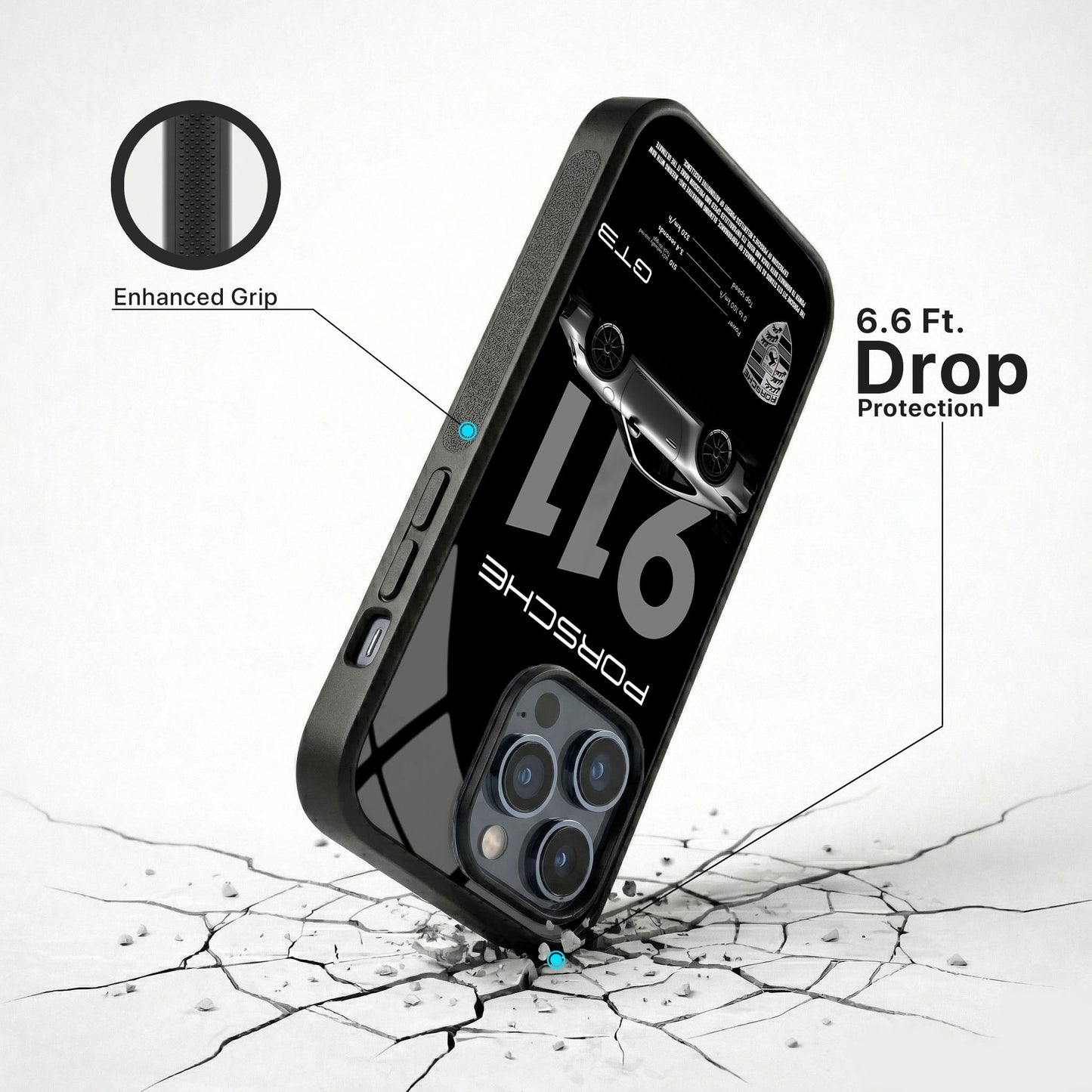 Porsche 911 Glass Case - iPhone