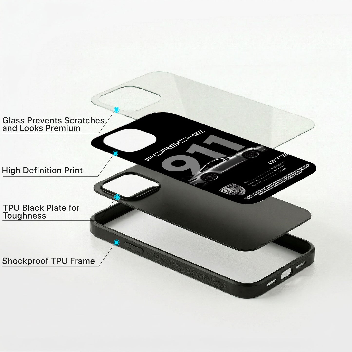 Porsche 911 Glass Case - iPhone