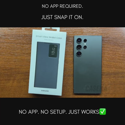 Galaxy S24 Ultra Smart View Wallet Flip Case (No App Required)